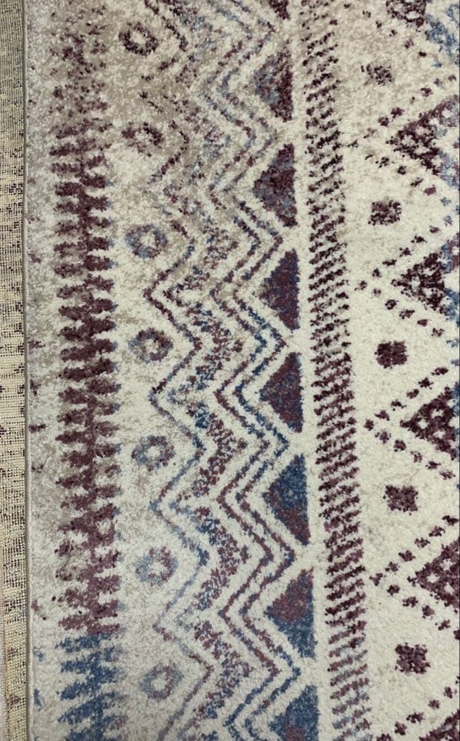 幾何学模様ラグ 100%ポリプロピレン トルコ製