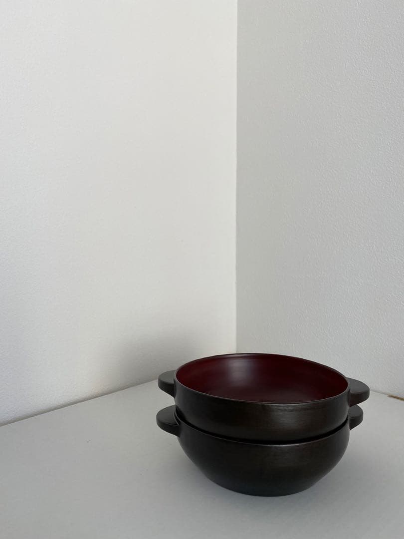 太田修嗣　漆器　耳付きスープ椀　2個セット