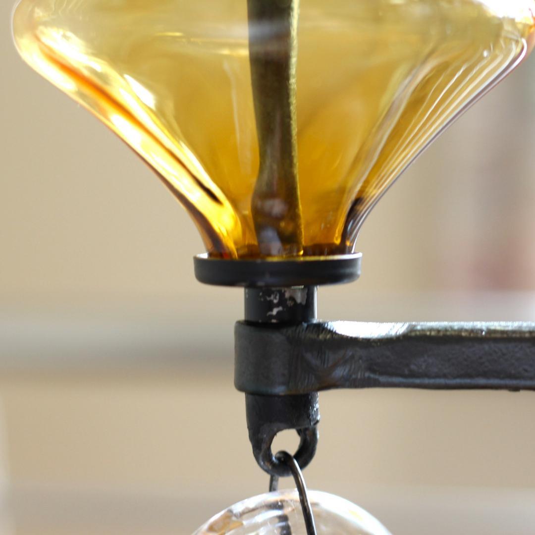 【貴重・美品】Erik Hoglund　エリックホグラン　アンバー シャンデリア