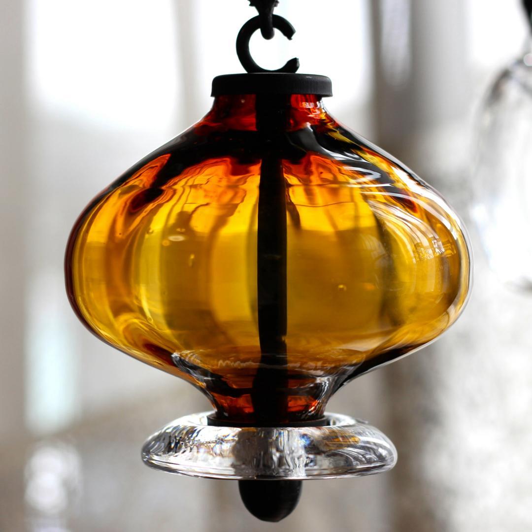 【貴重・美品】Erik Hoglund　エリックホグラン　アンバー シャンデリア