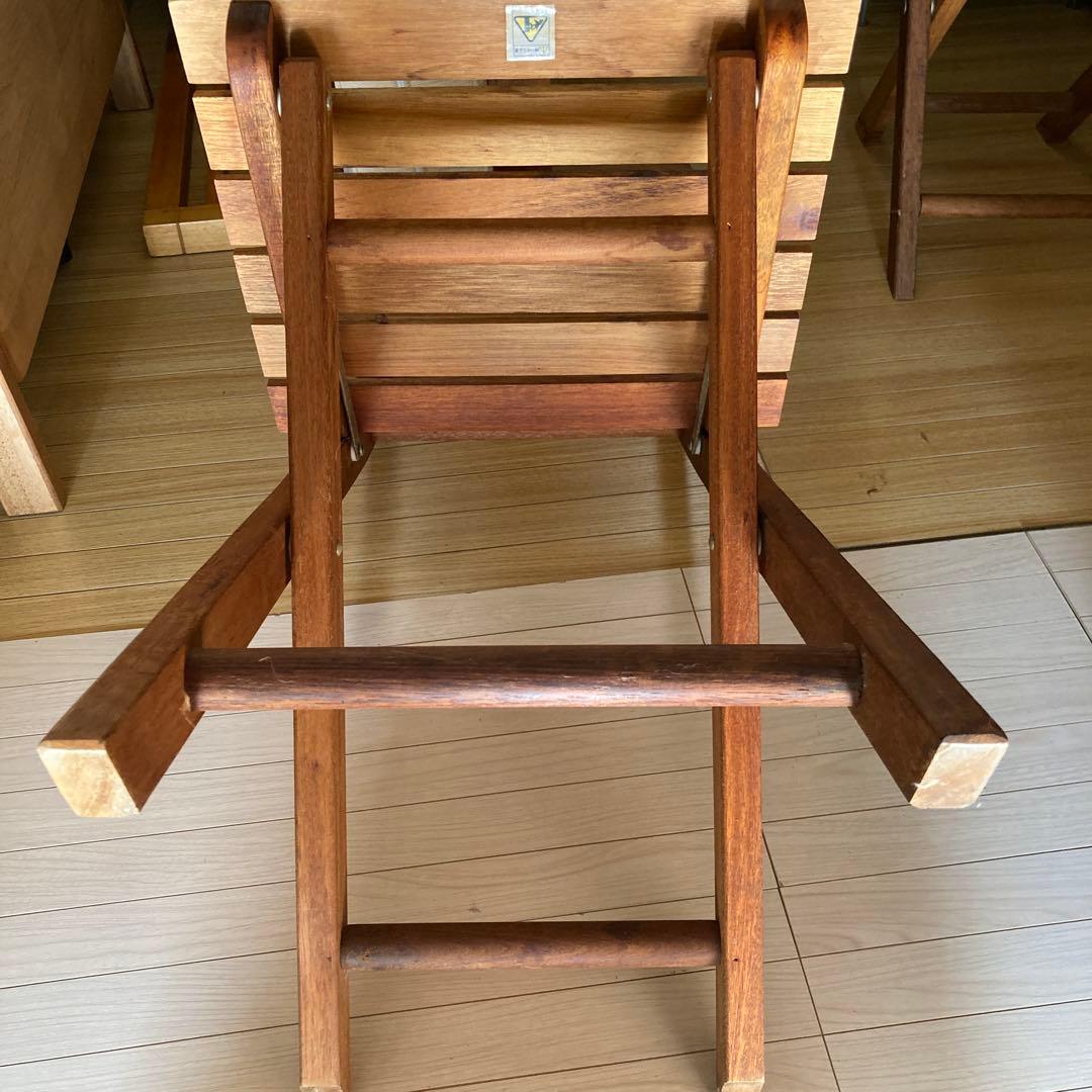 【ACTUS購入】折りたたみ木製チェア×2