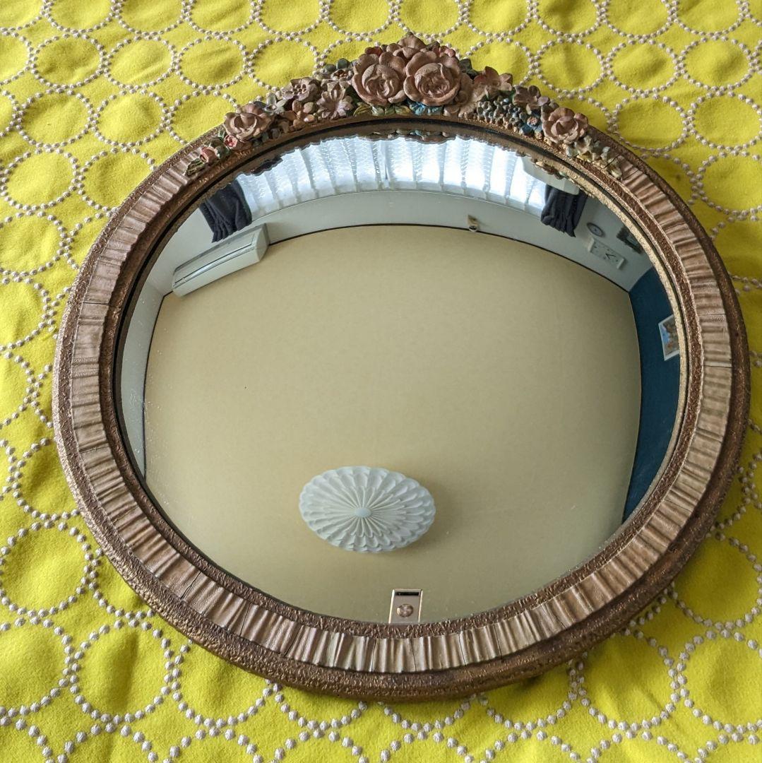 バーボラミラー　凸面　イギリスアンティーク