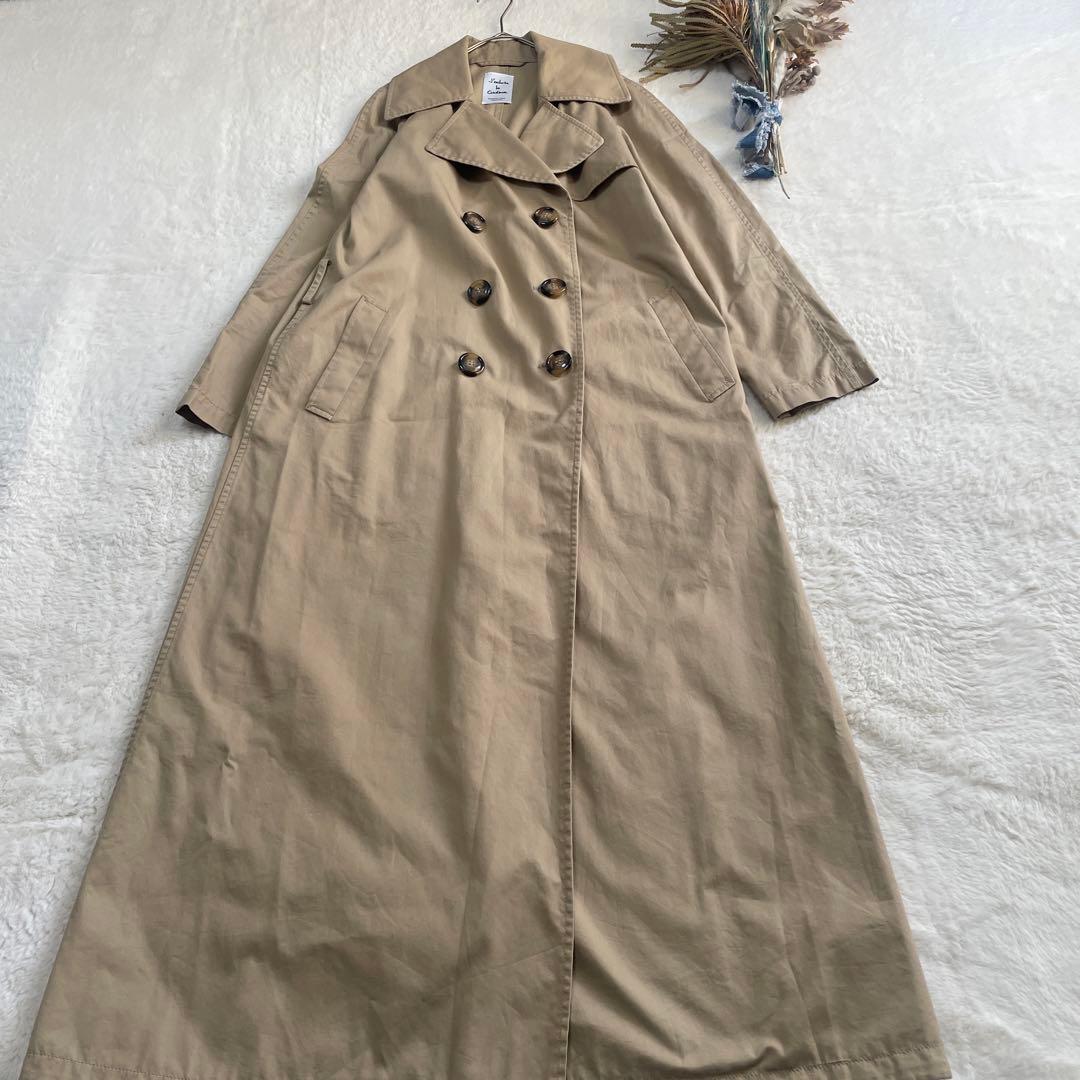 Deuxieme Classe トレンチコート ロング丈 ベージュ ダブルボタン