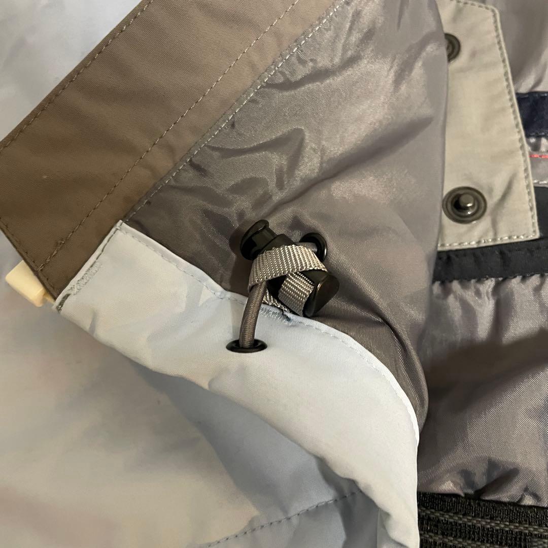 Burtonバートンスキーウェアスノーボードジャケットパーカーフード付グレー水色