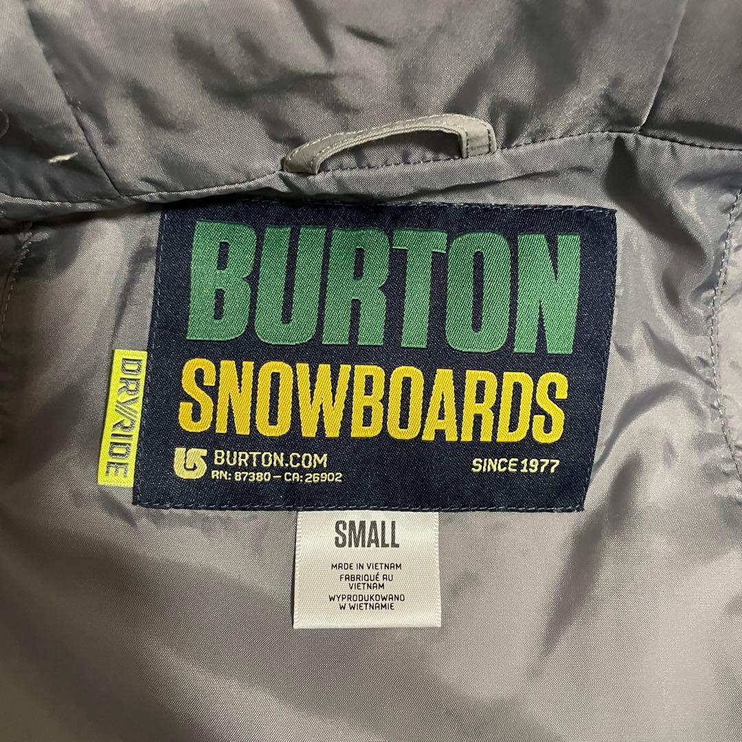 Burtonバートンスキーウェアスノーボードジャケットパーカーフード付グレー水色