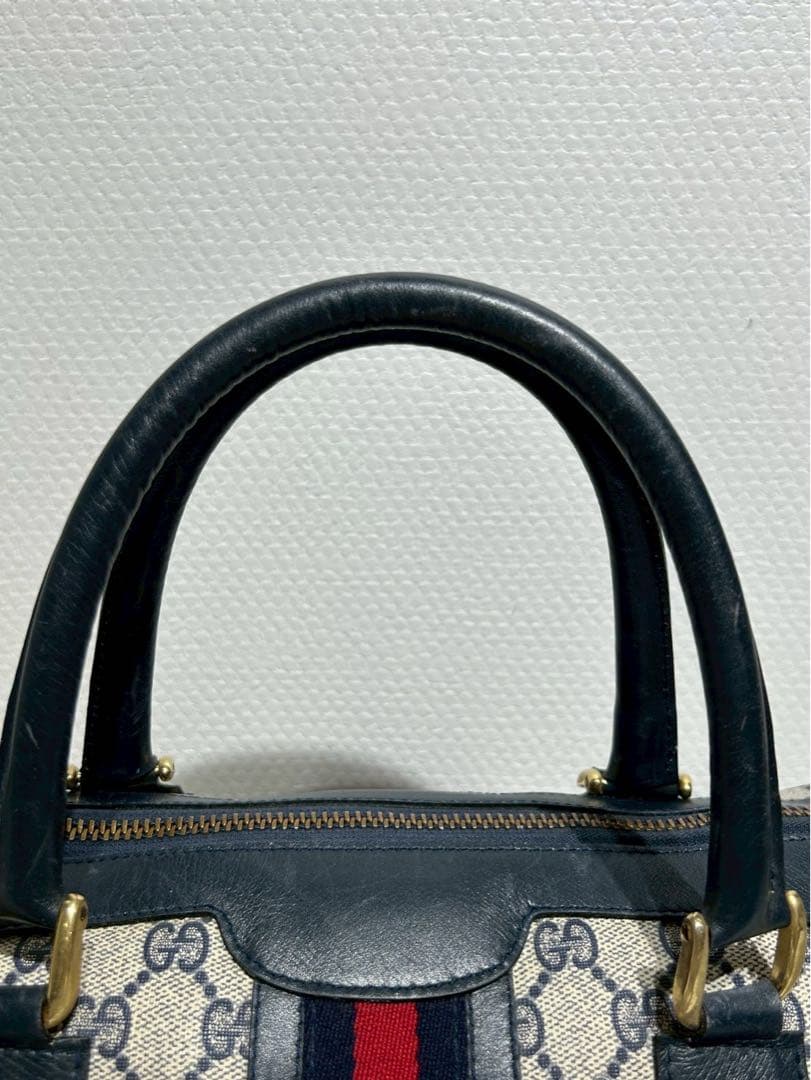 GUCCI グッチ ミニボストン ハンドバッグ シェリーライン レザー 革