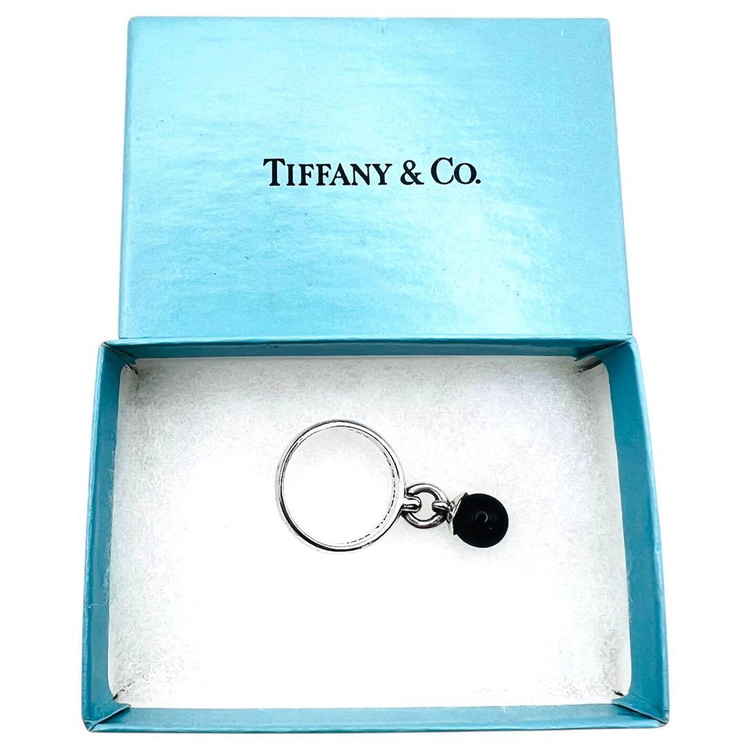 ティファニー　ブラックオニキス　ボール　シルバー　リング　14号
