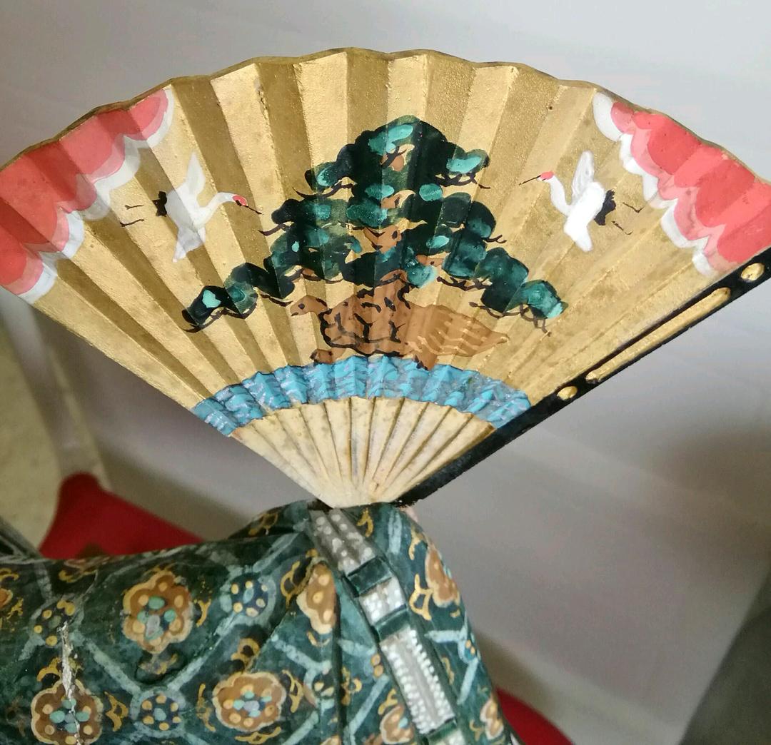 近藤廣運　　豪華木彫手彩色　能舞い人形