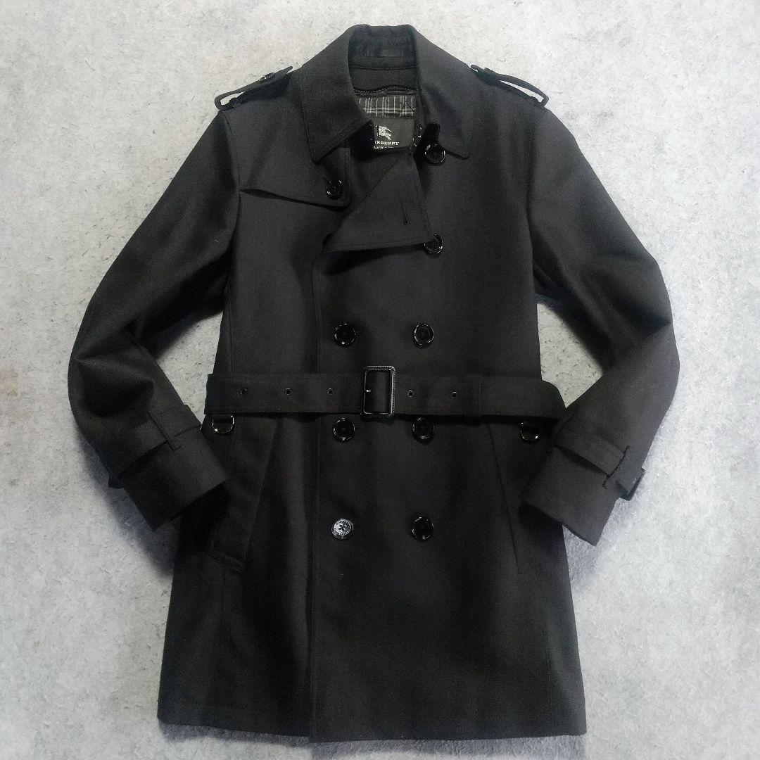 未使用級 バーバリーブラックレーベル トレンチコート ヘリンボーン アウター