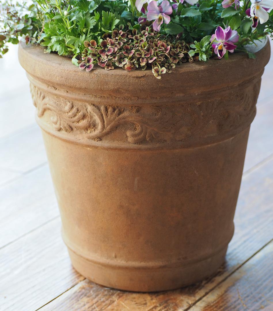 アンティーク調テラコッタ クリスマスローズのナチュラル寄せ植え
