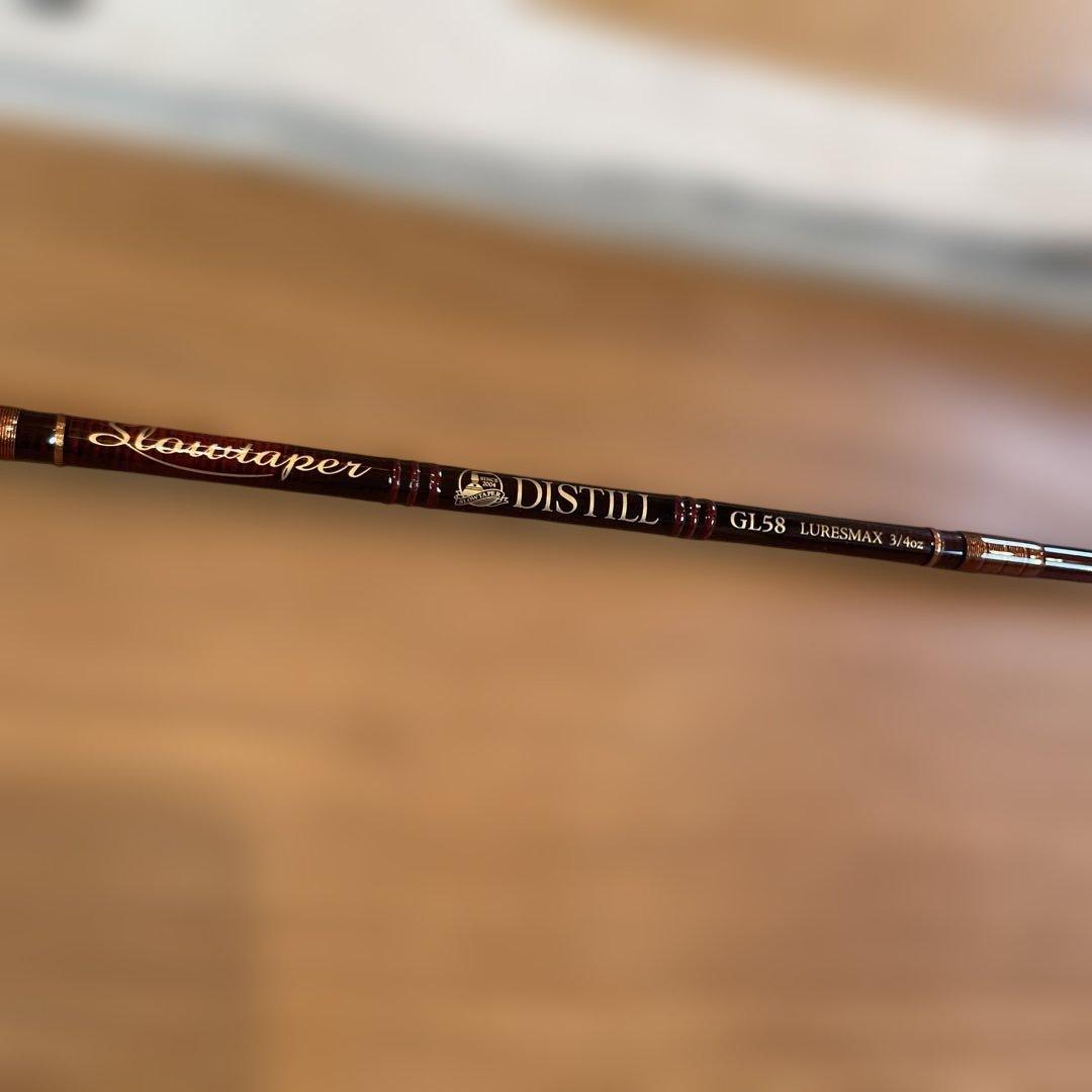 スローテーパー　DISTILL GL58 トップウォーター　ロッド