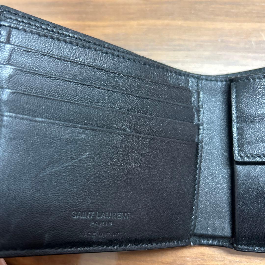 SAINT LAURENT 二つ折り財布 ブラック