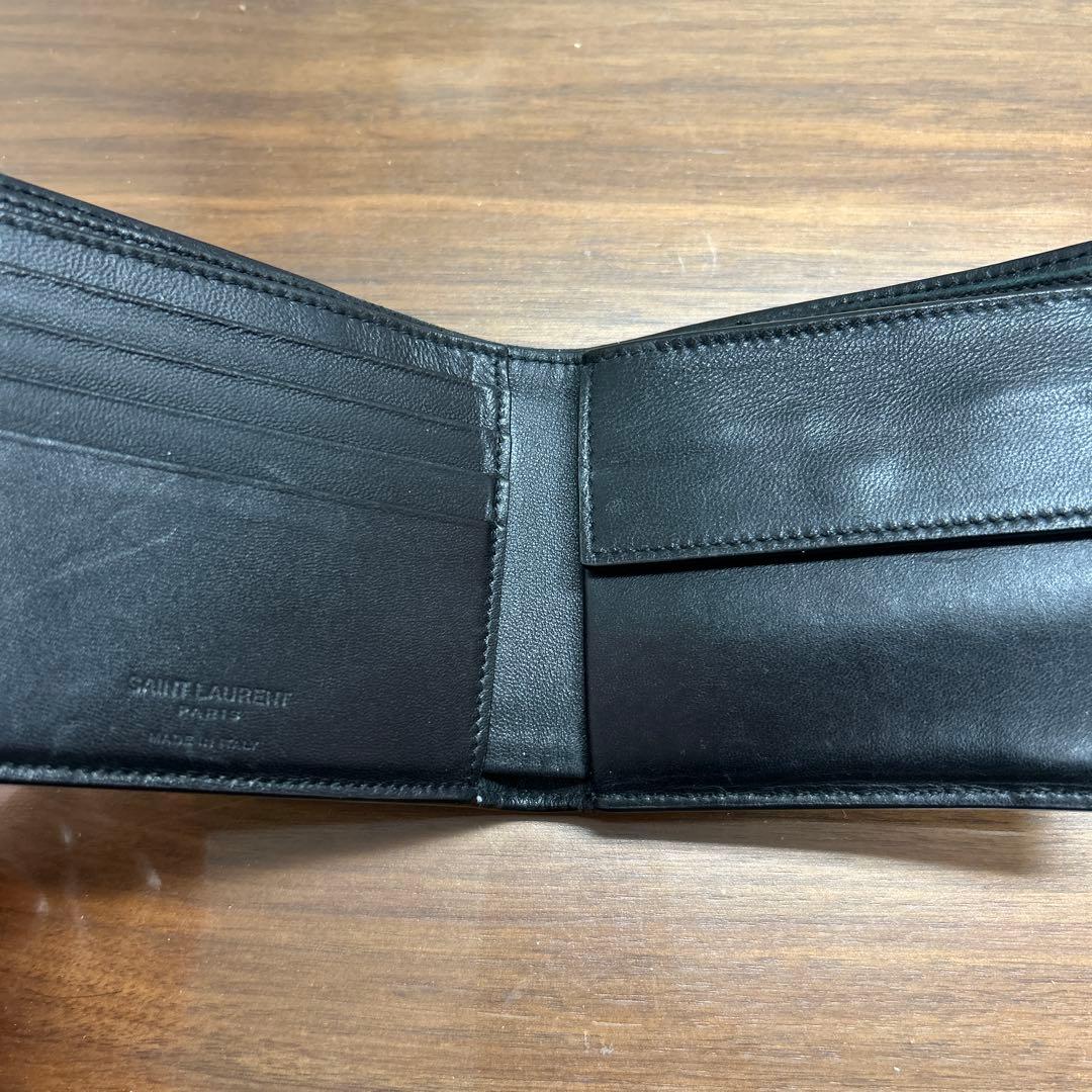 SAINT LAURENT 二つ折り財布 ブラック