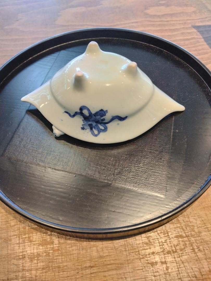 福泉窯染付一閑人三足向付 2個セット