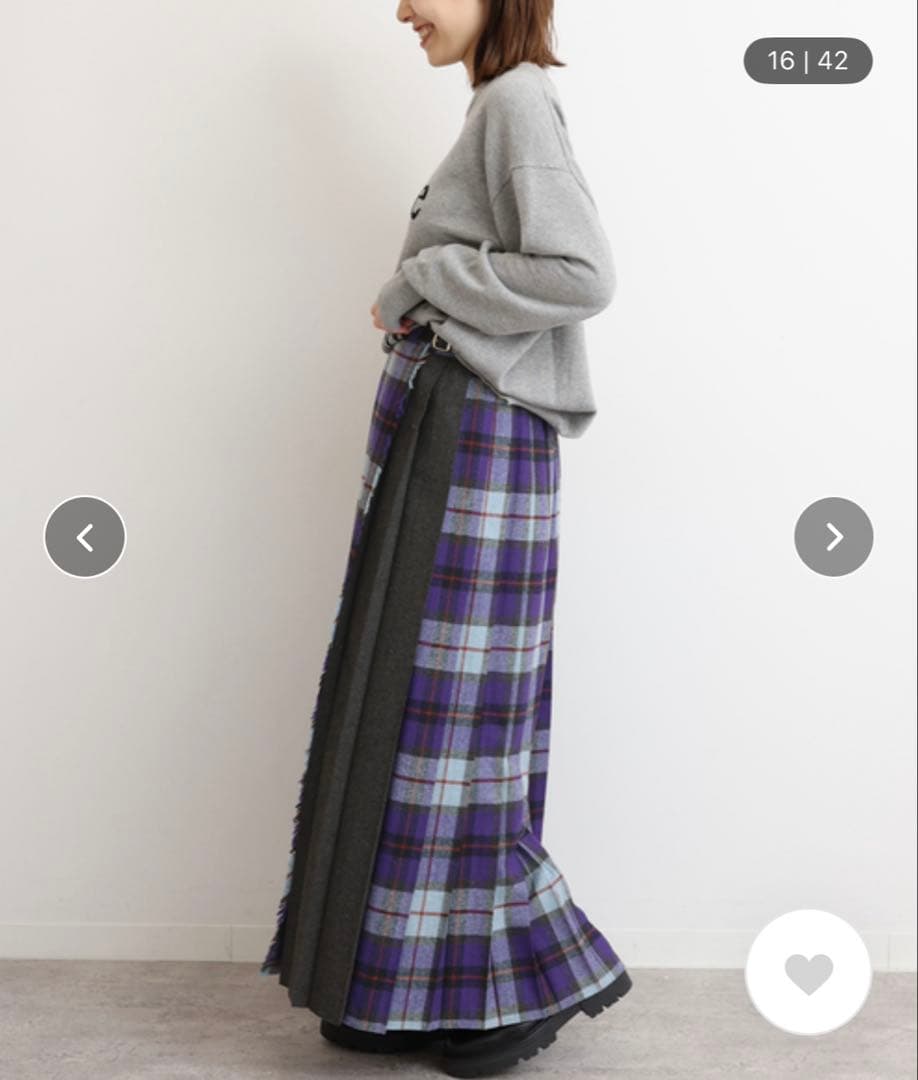 専用　relume別注　O'NEIL OF DUBLIN 　チェック紫　GB10