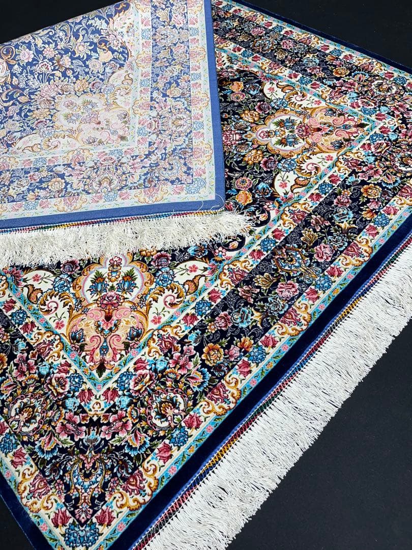 最高級 ペルシャ絨毯シルク イラン クム産 約225万ノット102×153cm