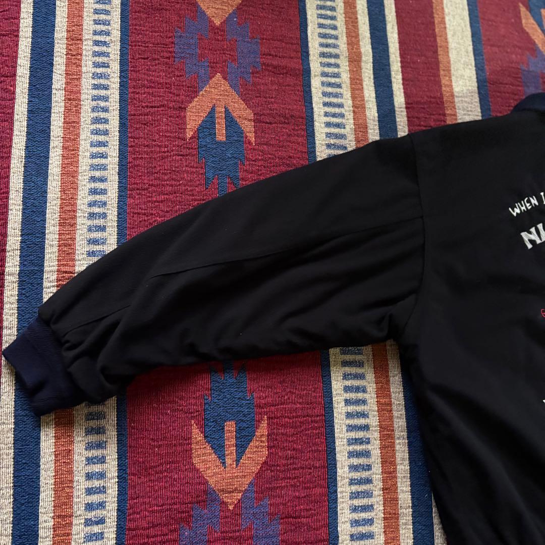 希少L★90sベトジャン【天国と地獄】スーベニアジャケット 刺繍 虎福 地図 黒