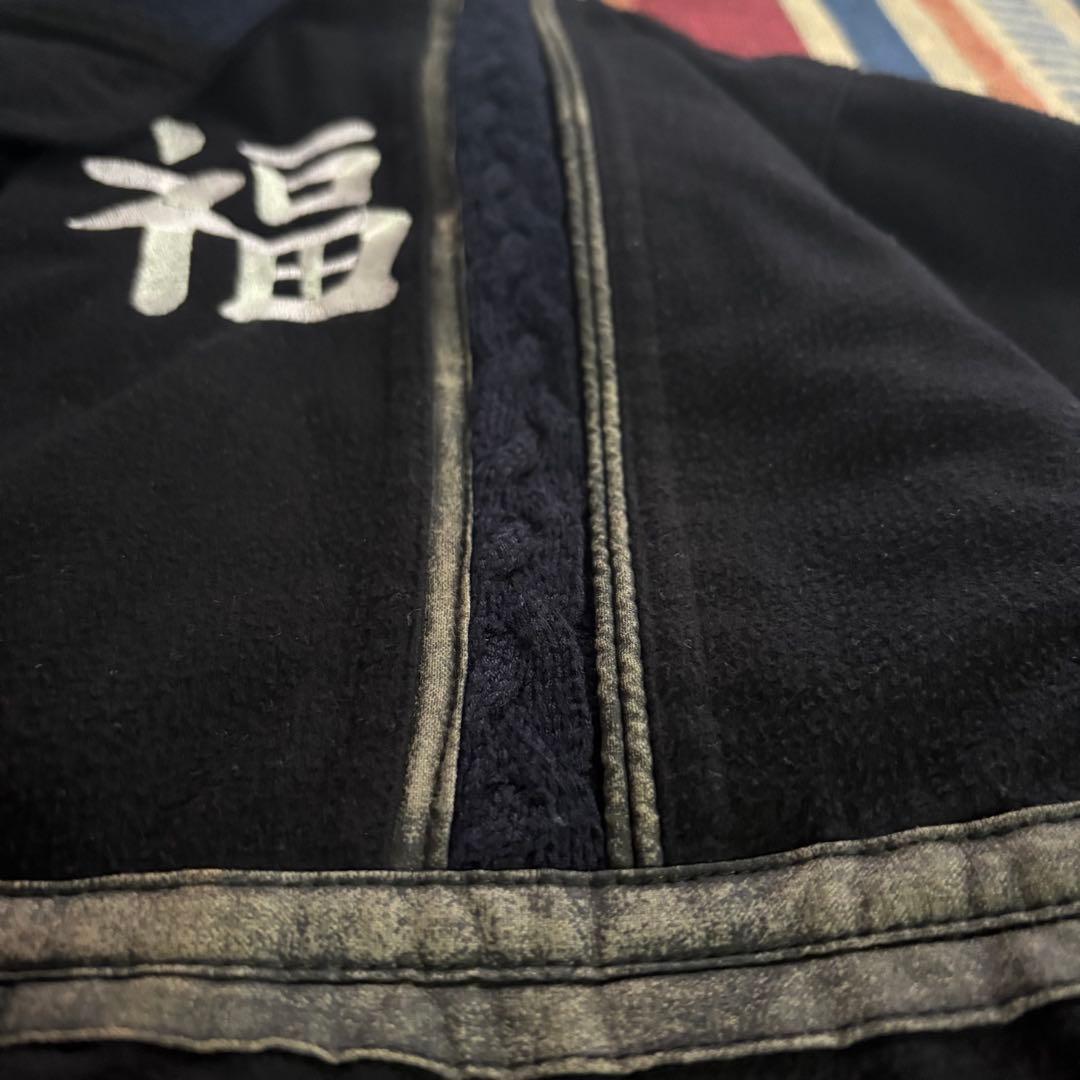 希少L★90sベトジャン【天国と地獄】スーベニアジャケット 刺繍 虎福 地図 黒