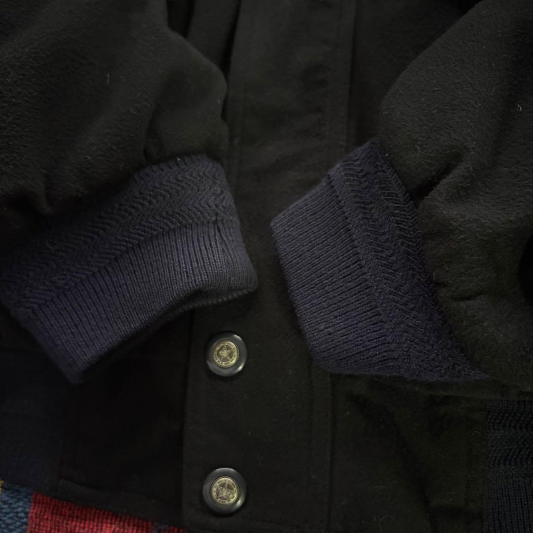 希少L★90sベトジャン【天国と地獄】スーベニアジャケット 刺繍 虎福 地図 黒