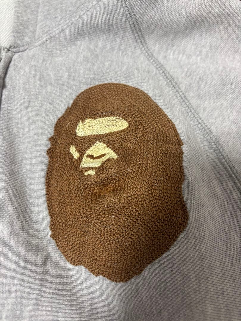 BAPE グレー フルジップパーカー