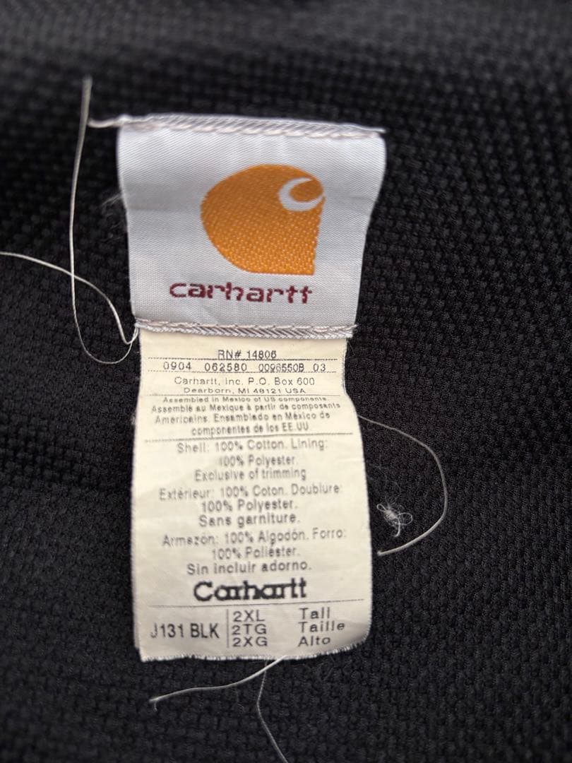 carhartt カーハート　アクティブジャケット　ブラック　黒　2XL