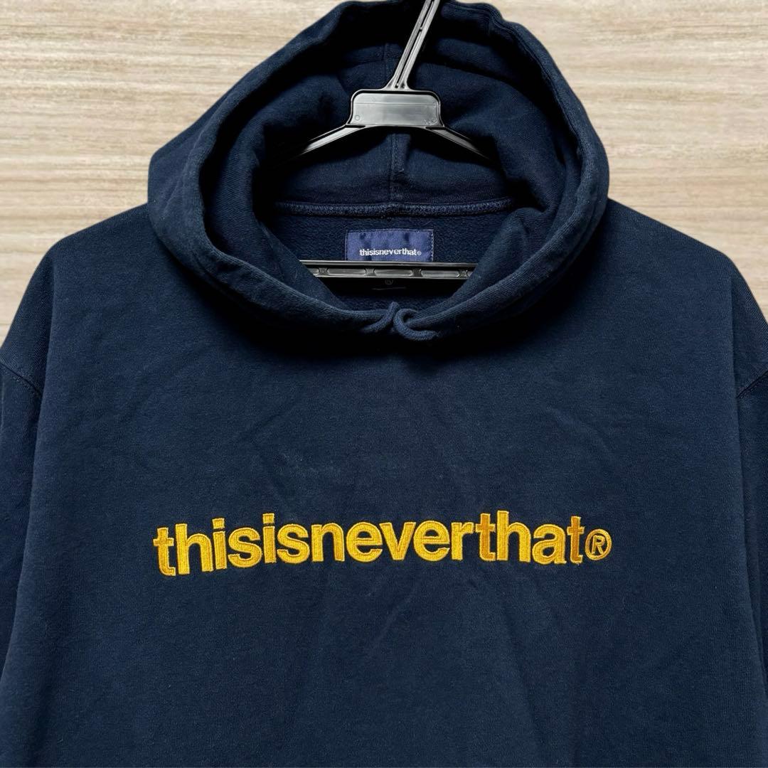 超美品 thisisneverthat 正規品 ネイビー パーカー　XL