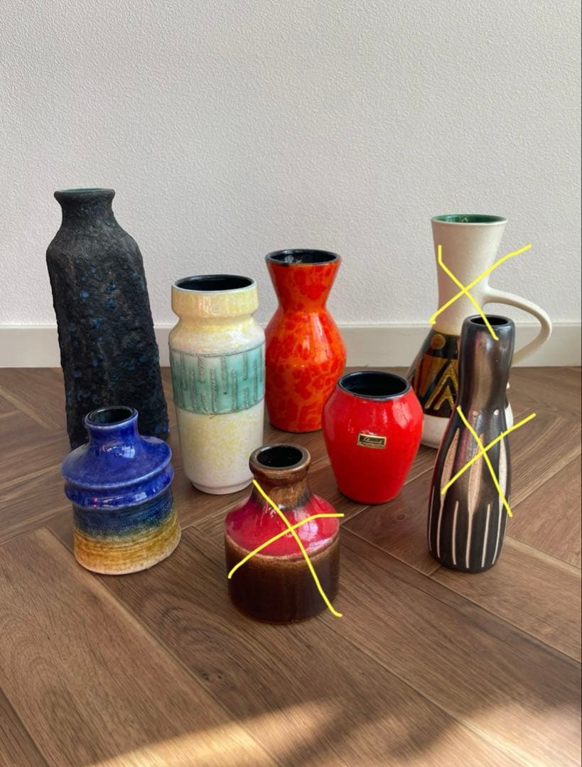 ミッドセンチュリー　ヴィンテージ花瓶　ファットラバ　vase