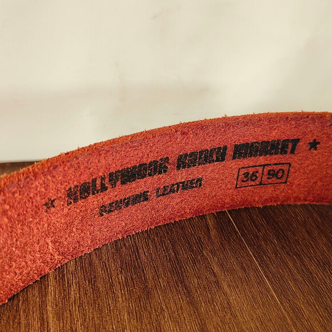 【新品極美品】HRM Hバックル　高級レッドバーガンディドレスベルト 本革正規品