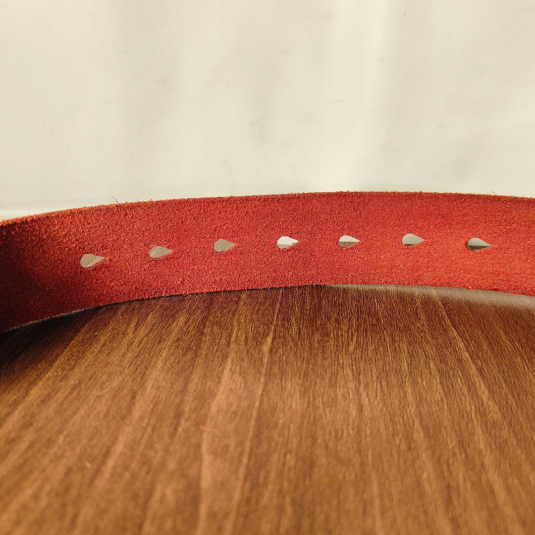 【新品極美品】HRM Hバックル　高級レッドバーガンディドレスベルト 本革正規品