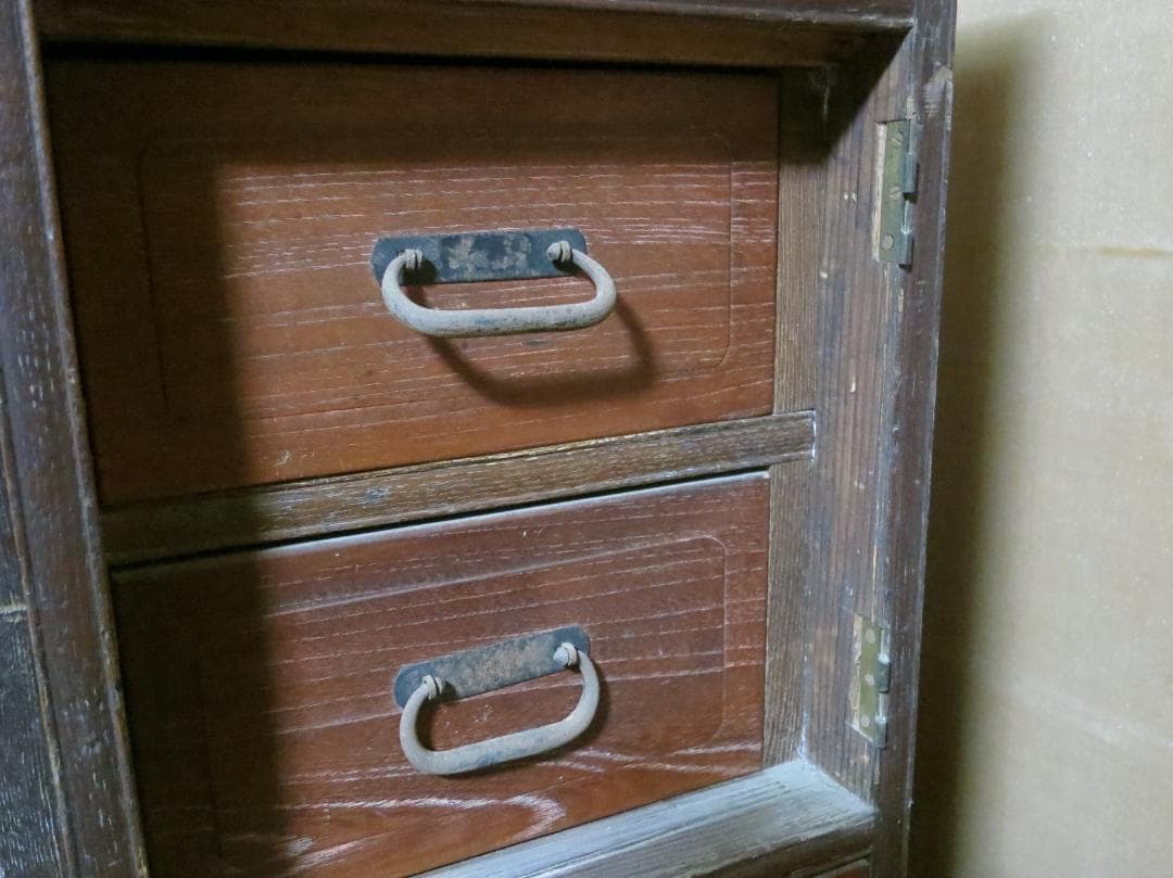 ★最終値 茶箪笥　水屋　収納チェスト和タンス昭和レトロ アンティーク古民家蔵出