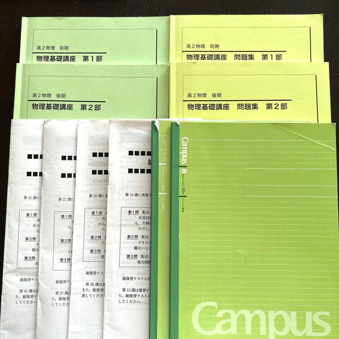 鉄緑会 高2 物理基礎講座 各単元まとめ冊子・講義ノート付き