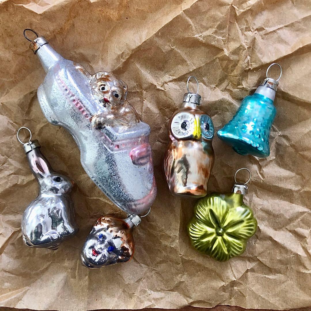 アスティエ　６点　ガラスオーナメント　クリスマスオーナメント　ドイツ