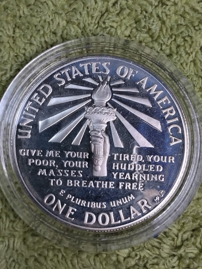 hab028 1986年S. ＄1,50C エリス島 自由の女神 銀貨セット