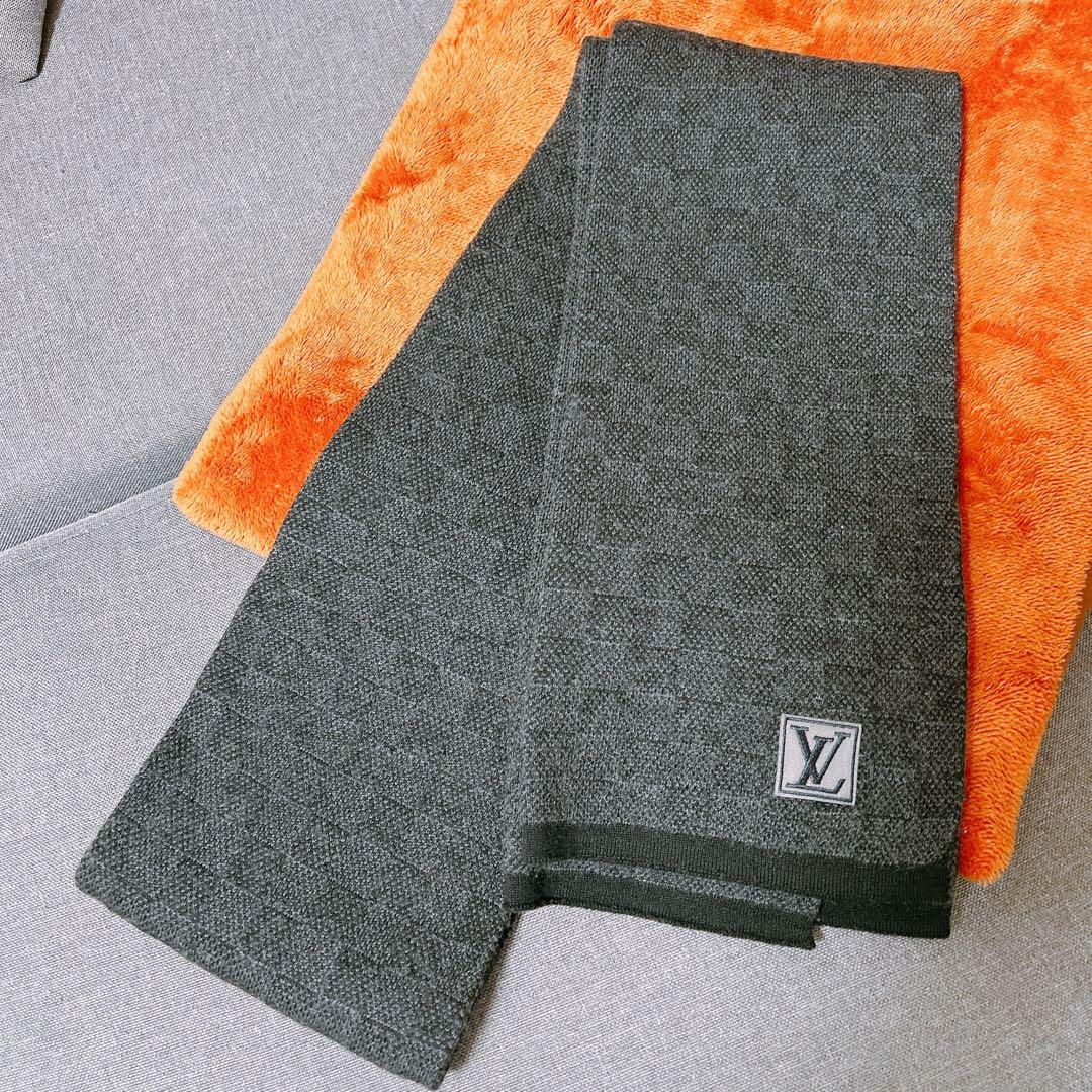 超美品LOUIS VUITTONエシャルプ　プティダミエ　ダミエ・エベヌ　グレー