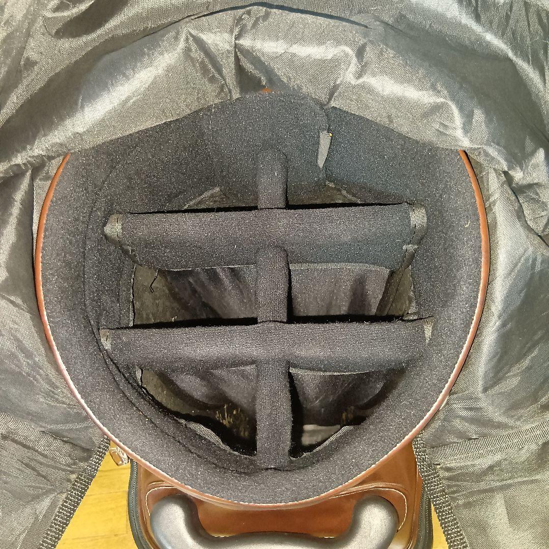 kasco キャスコ キャディバッグ キャスター付 チェック柄 ブラウン