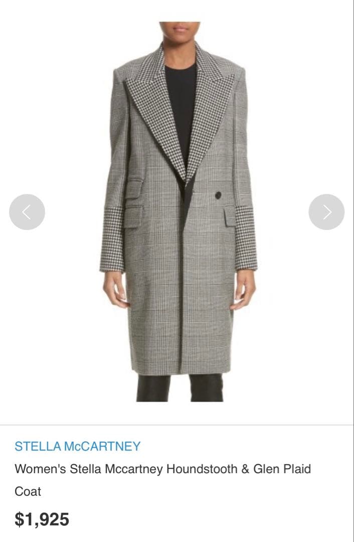 【定価30万円】 STELLA McCARTNEY チェック柄ロングコート