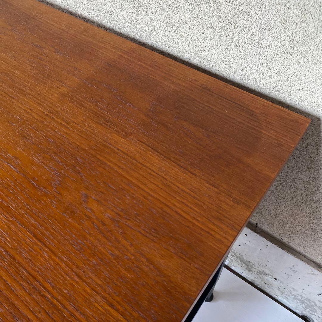 送料込み ジャパニーズモダン チーク 高さ調整式 デスク 机