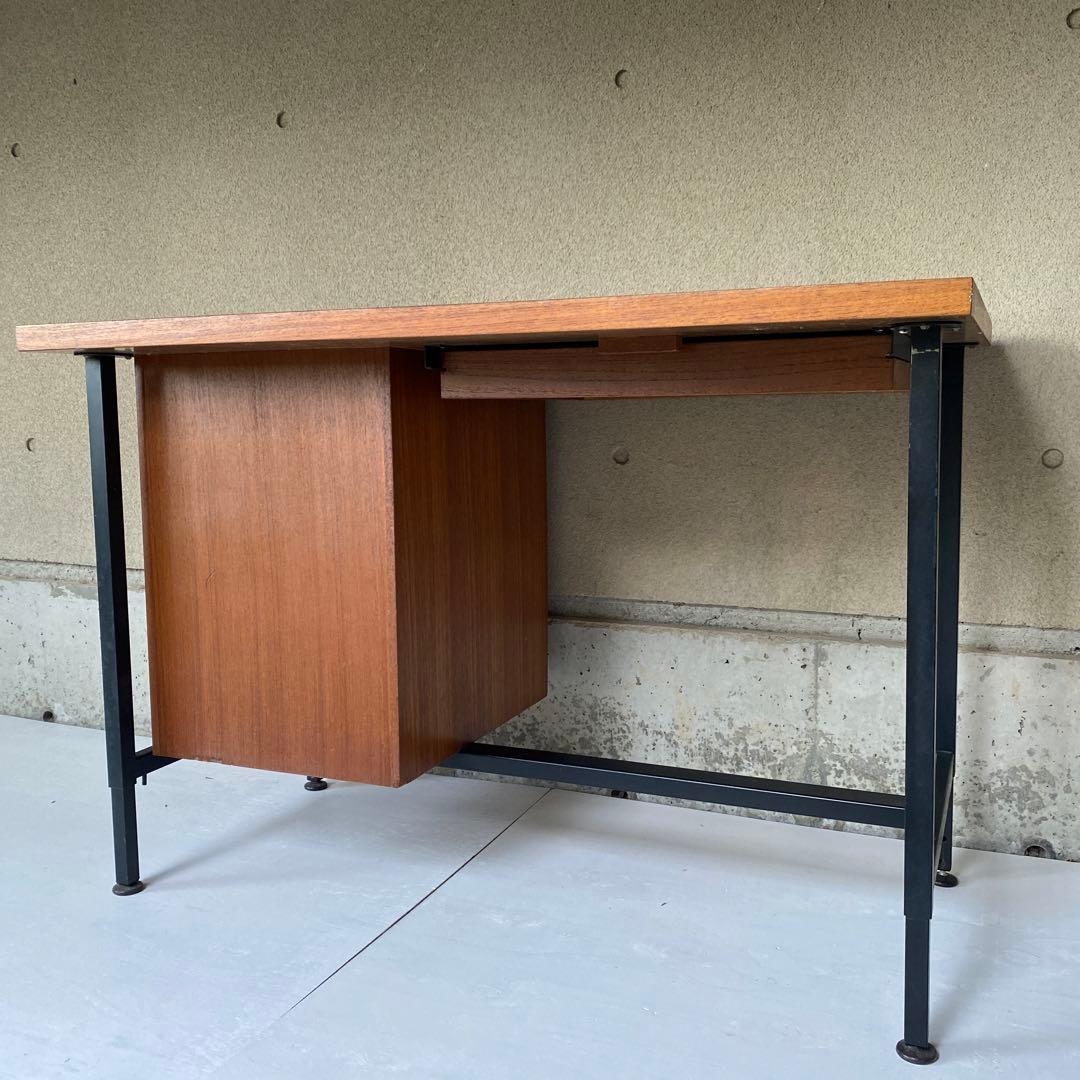 送料込み ジャパニーズモダン チーク 高さ調整式 デスク 机