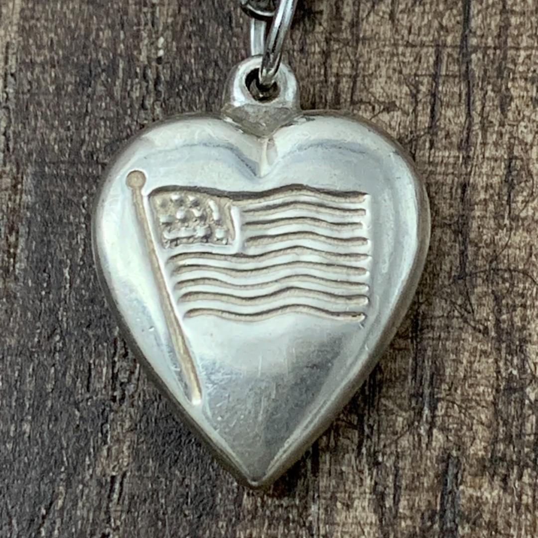 スウィートハートジュエリーUS FLAG 国旗 シルバー ヴィンテージネックレス