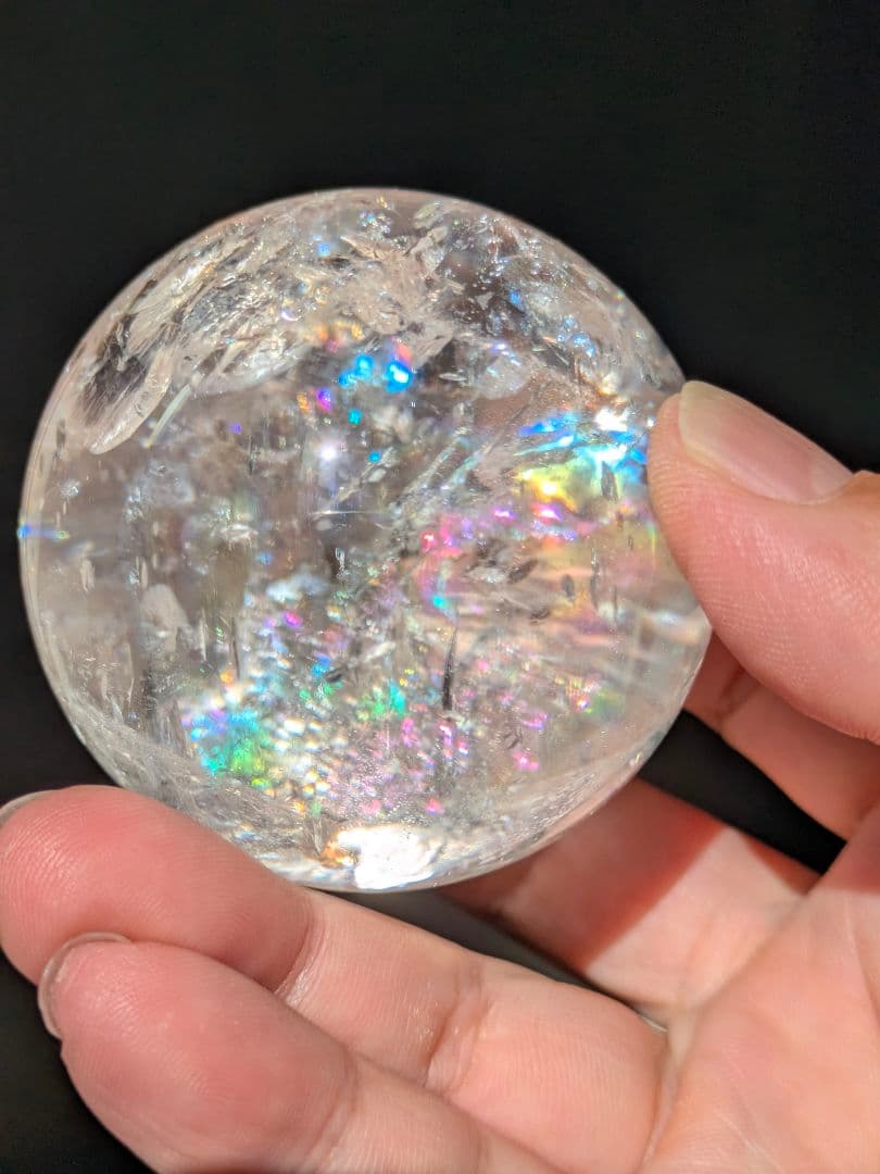 にじいろ　コロンビア産　レムリアン水晶　レインボー綺麗