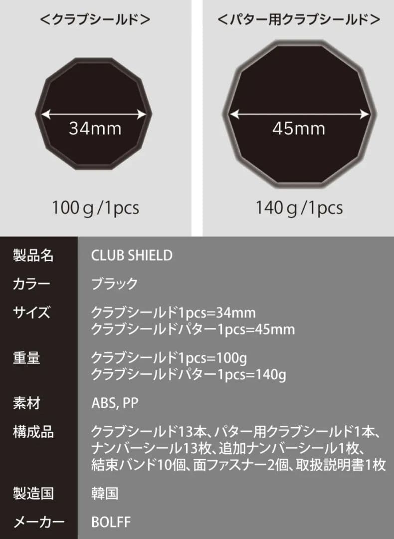 BOLFE クラブシールド CLUB SHIELD 14本セット