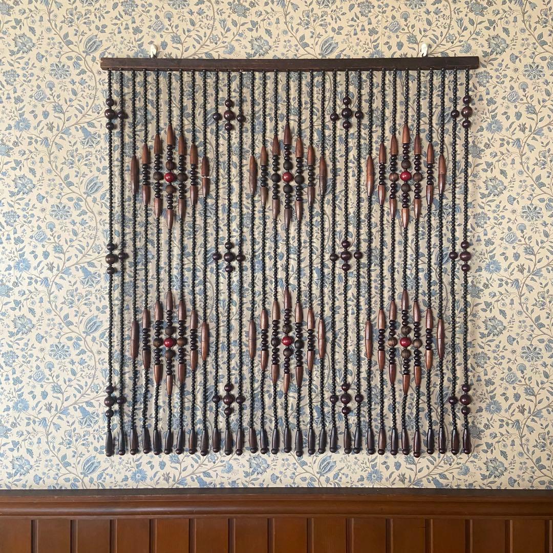 昭和レトロ　珠のれん　暖簾　当時物　アンティーク