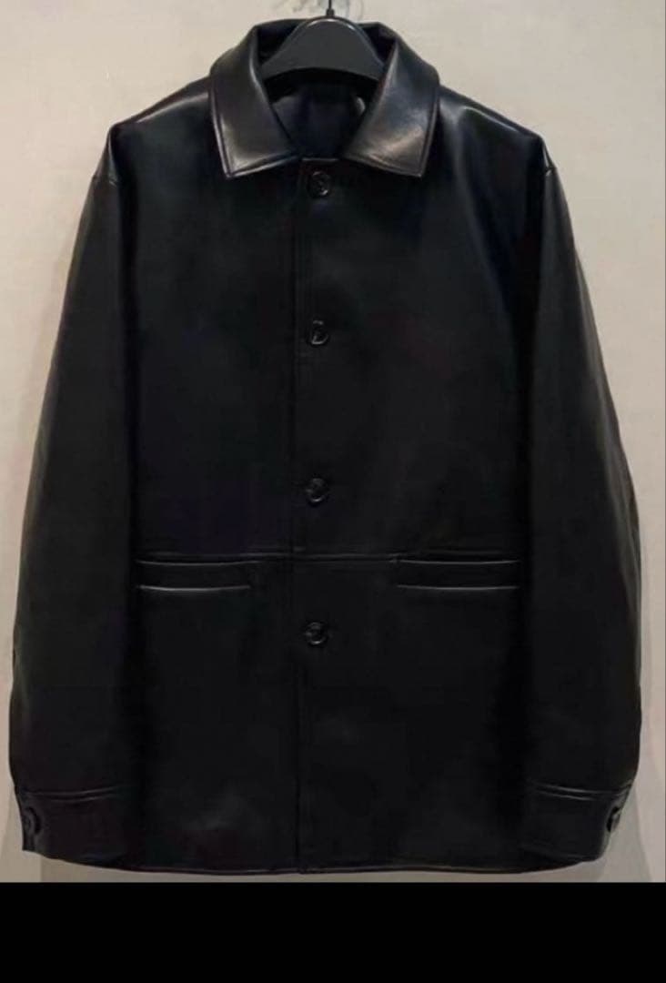 今期 Plage Leather Like Car コート ブラックJKサンプル