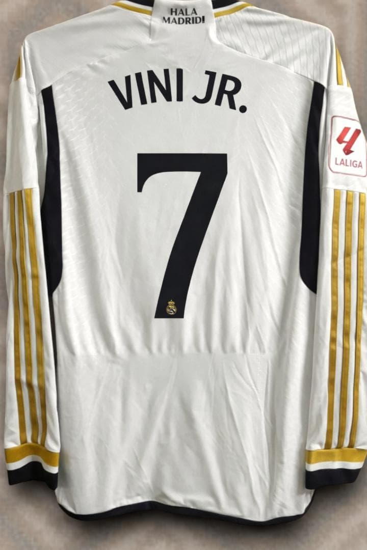 2324レアル・マドリード ホーム 長袖ユニフォーム 7番 ヴィニシウス