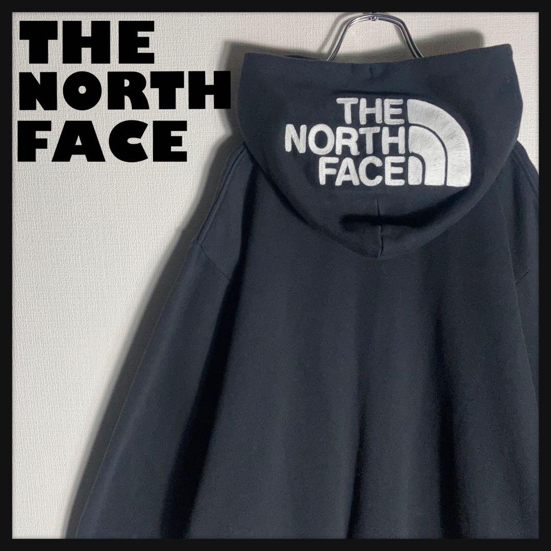THE NORTH FACE フルジップパーカー フードロゴ 黒 XL.