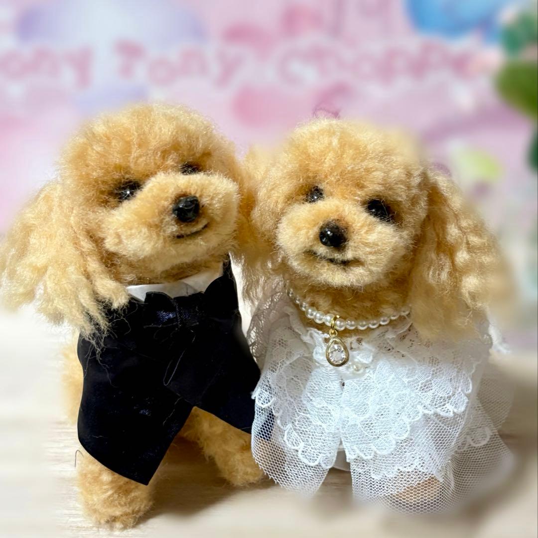 ウェディング ウェルカムドール トイプードル 羊毛フェルト ハンドメイド