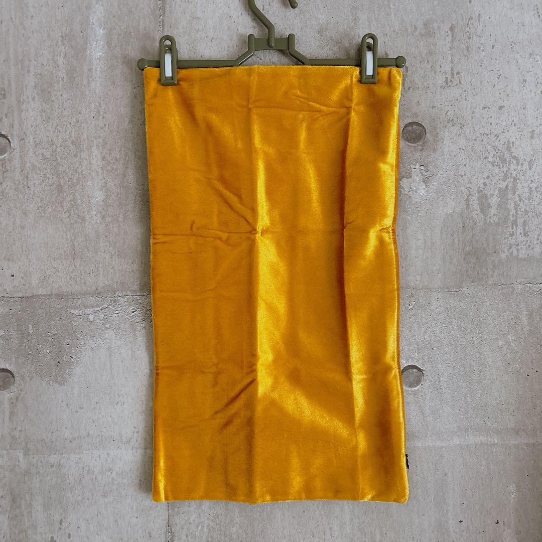 イエロー サテン クッションカバー