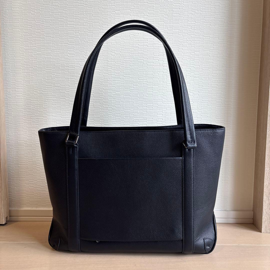 【極美品】ブルーシンシア ビジネス トート ネイビー 大容量 PC A4自立