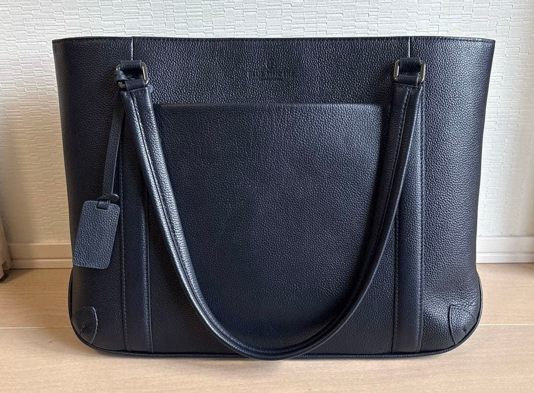 【極美品】ブルーシンシア ビジネス トート ネイビー 大容量 PC A4自立