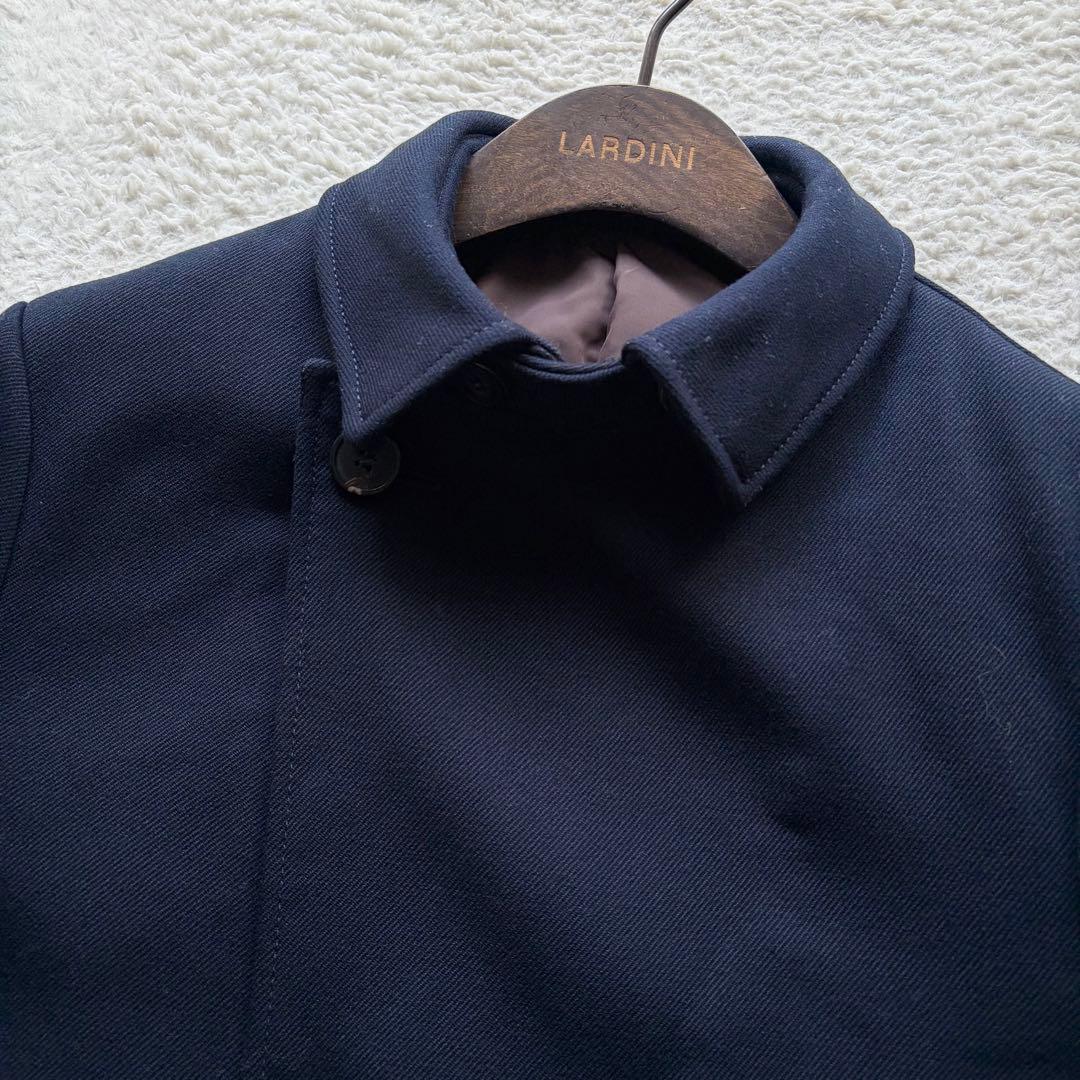 【美品】アルマーニコレツォーニ チェスターコート 中綿入り ネイビー XL 希少